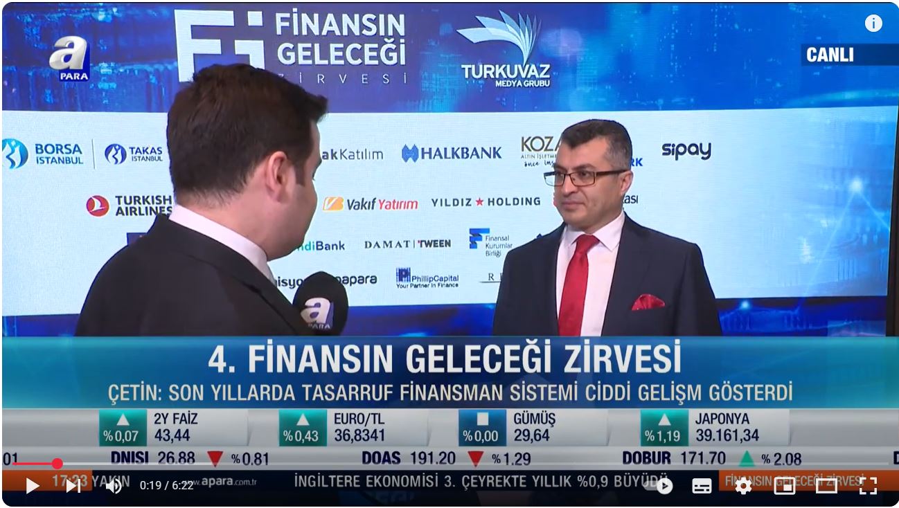 4.Finansın Geleceği Zirvesi FKB Tasarruf Finansman Sektörü Genel Sekreter Yardımcısı Doç. Dr. Abdurrahman Çetin Röportajı